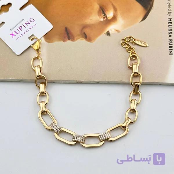 دستبند ژوپینگ نگین‌کاری رنگ ثابت — تصویر 1