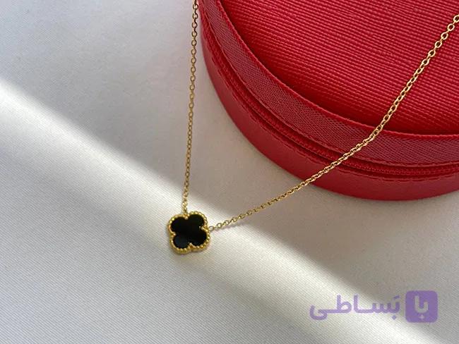 گردنبند مینیمال ونکلیف مشکی — تصویر 1