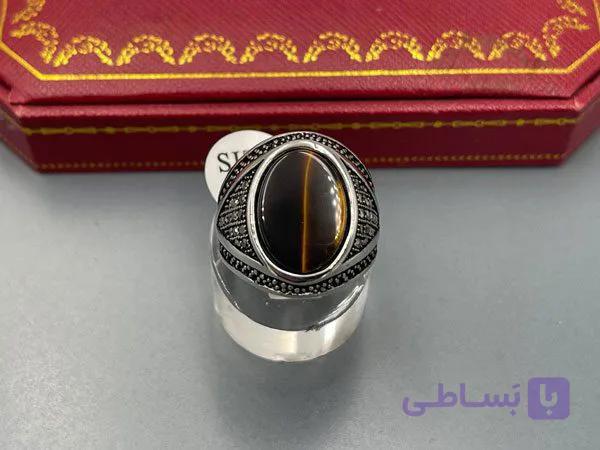 انگشتر مردانه با نگین مارگازیت — تصویر 1