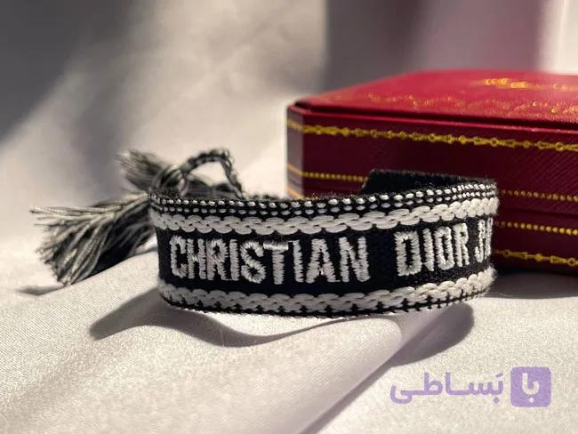 دستبند دیور مشکی سفید کد Dr15 — تصویر 1