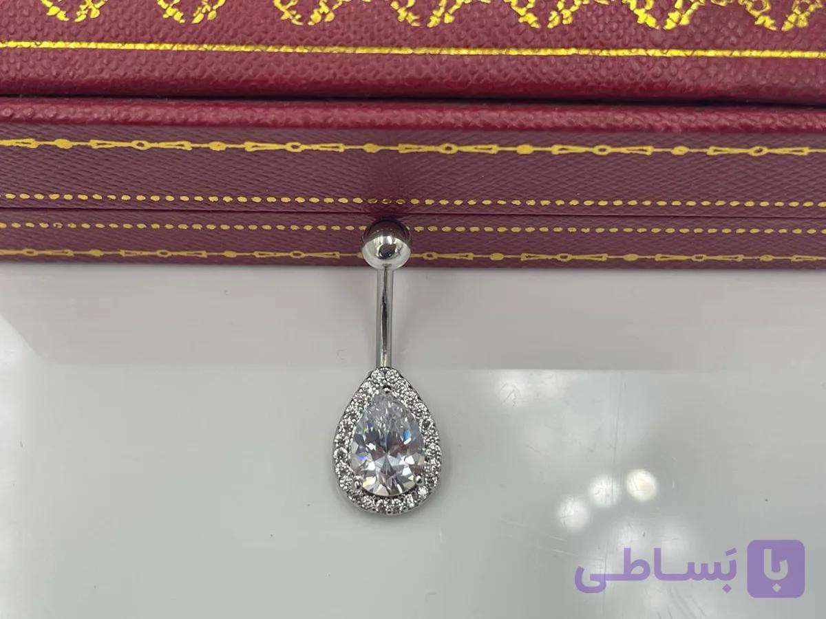 پیرسینگ ناف نگین اشکی — تصویر 1