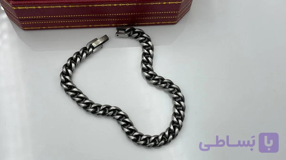 دستبند سیاه قلم کارتیر هشت میل — تصویر 1