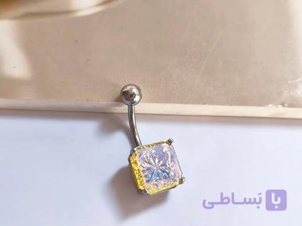 پیرسینگ ناف نگین کریستالی — تصویر 1