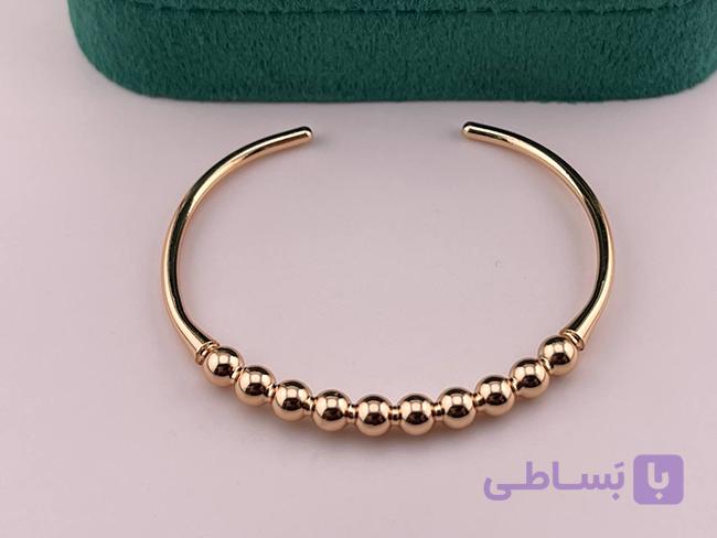 دستبند بنگل طرح گوی طلایی — تصویر 1