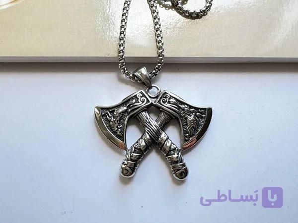 گردنبند تبر وایکینگ مردانه گنگ — تصویر 1