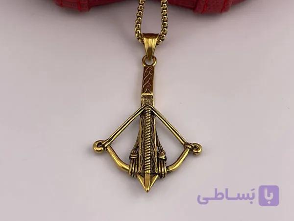 گردنبند کراس بو طلایی — تصویر 1
