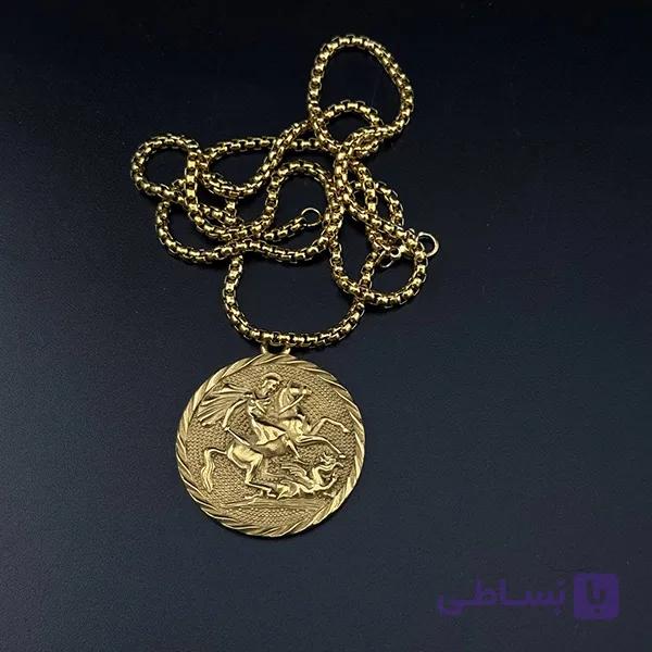 گردنبند سرباز یونانی مردانه طلایی — تصویر 1
