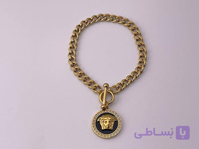 دستبند کارتیر با قفل تی شکل و طرح ورساچ — تصویر 1