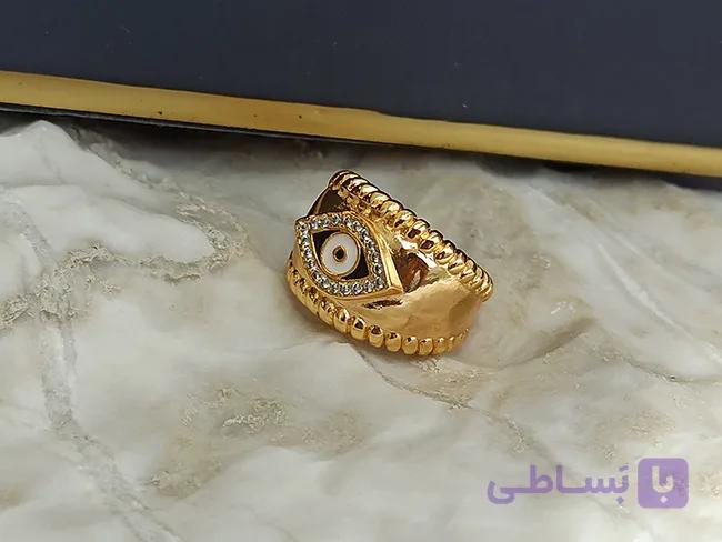 انگشتر چشم نظر ژوپینگ فری سایز بی نظیر