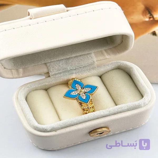 انگشتر طلای گل چهارپر الهام‌گرفته از لویی ویتون — تصویر 1