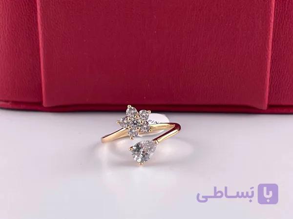 انگشتر ژوپینگ فری سایز نگینی — تصویر 1