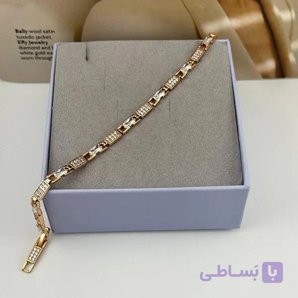 دستبند نگین کاری ظریف و زیبا — تصویر 1