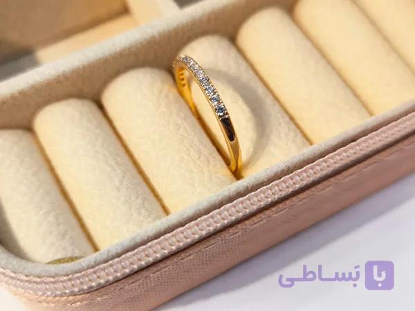 رینگ دخترانه نگینی طرح شیک و خاص — تصویر 1