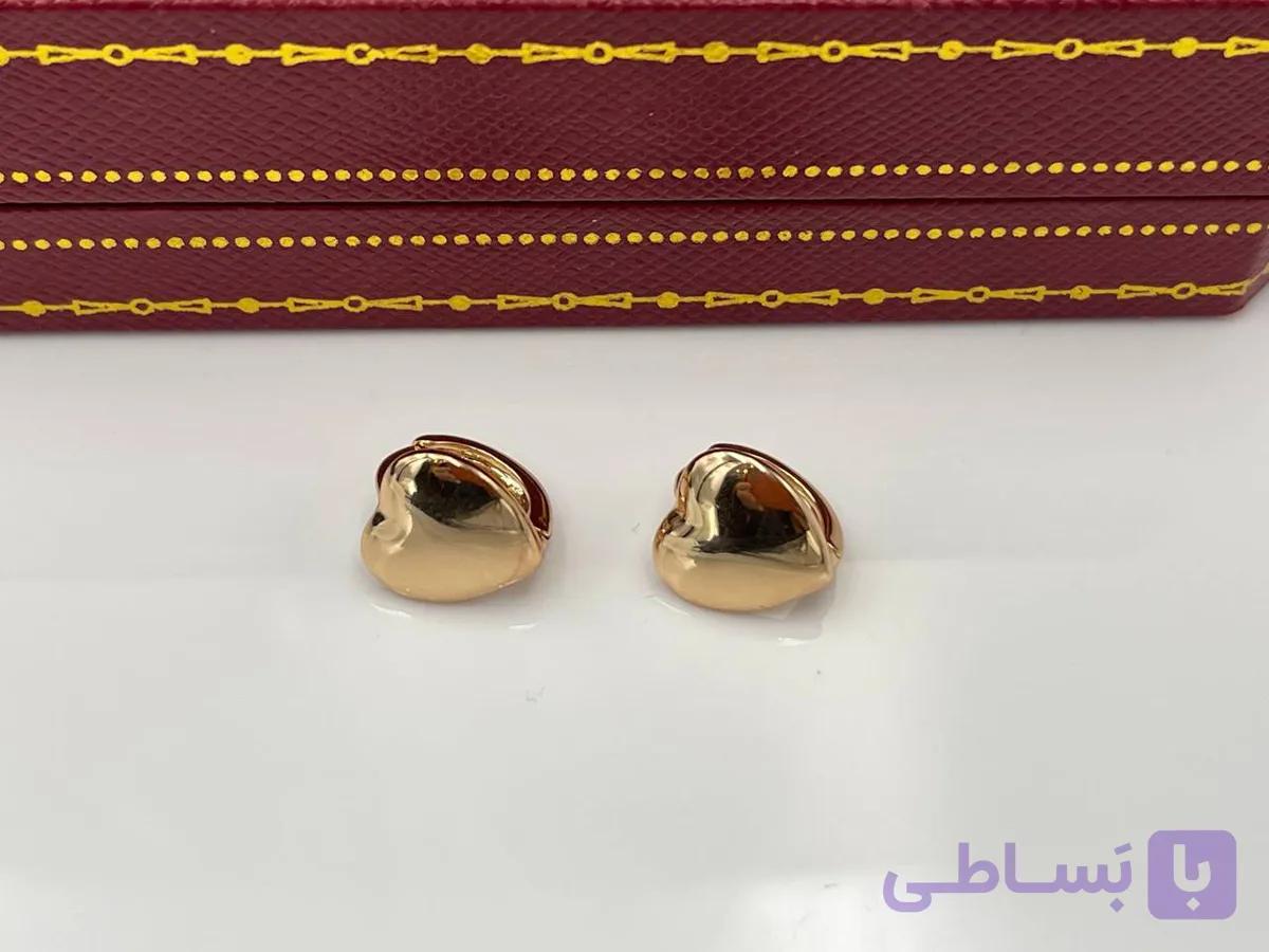 گوشواره حلقه ای طرح قلب ژوپینگ — تصویر 1