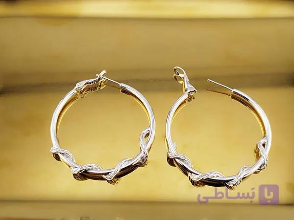 گوشواره حلقه ای مینیمال دخترانه — تصویر 1