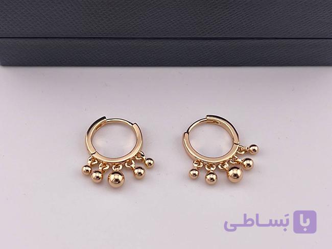 گوشواره ژوپینگ طرح گوی های کوچک — تصویر 1