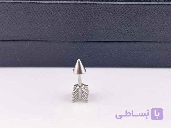 پیرسینگ گوش پیکان نقره ای