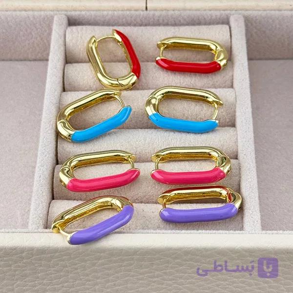 گوشواره‌های ميناكاري بیضی‌شکل — تصویر 1