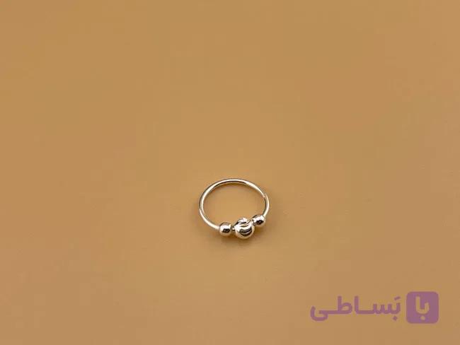 پیرسینگ سپتوم بینی نقره ای حلقه ای — تصویر 1