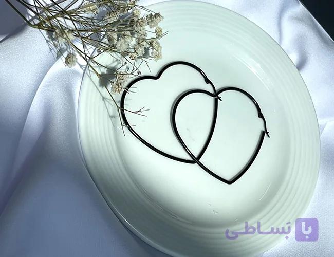 گوشواره ظرح قلب هنگامه — تصویر 1
