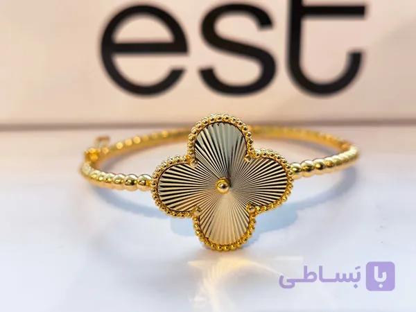 دستبند بنگل ونکلیف طلایی — تصویر 1