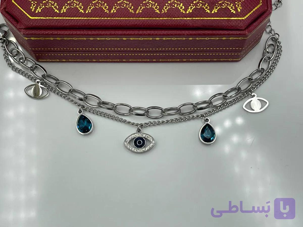 دستبند با آویز چشم نظر — تصویر 1