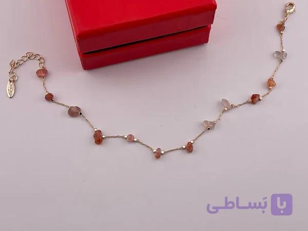 پابند زنانه استیل طرح سنگ آمیتیس — تصویر 1