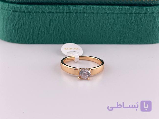 حلقه طرح تک نگین ساده — تصویر 1