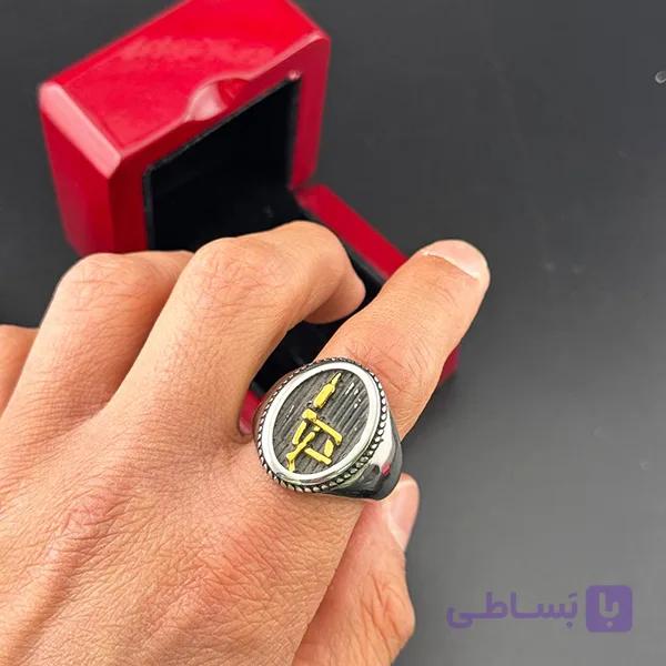 انگشتر مردانه طرح دستگاه تتو — تصویر 1