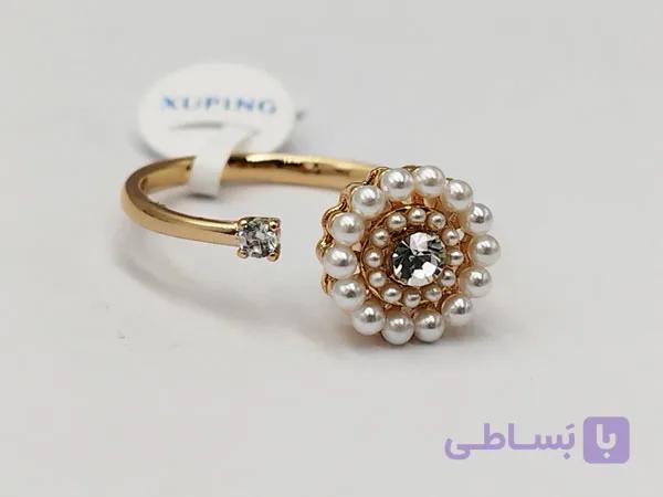 انگشتر مرواریدی طرح گل ژوپینگ — تصویر 1