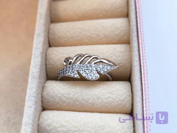انگشتر مینیمال ژوپینگ نگینی — تصویر 1