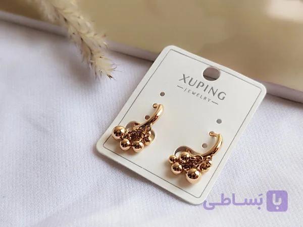 گوشواره آویز گوی حلقه ای — تصویر 1