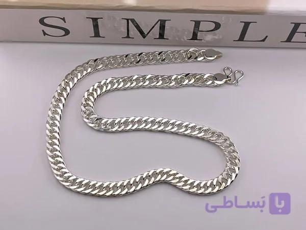 گردنبند کارتیر آبکاری نقره 9 میل — تصویر 1