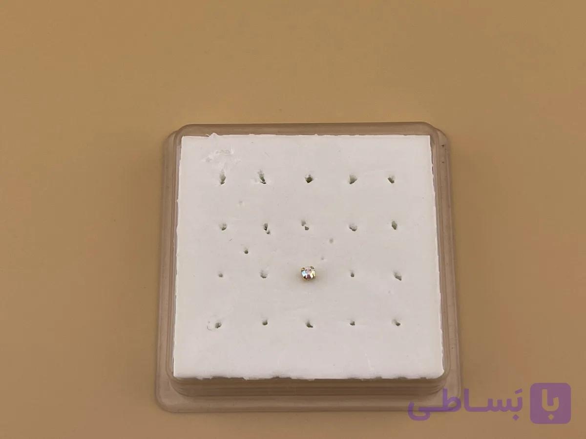پیرسینگ بینی نگین هفت رنگ گرد — تصویر 1