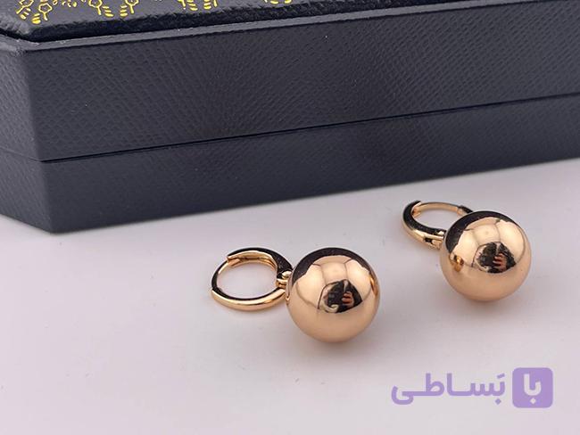 گوشواره طرح گوی صاف و صیقلی — تصویر 1
