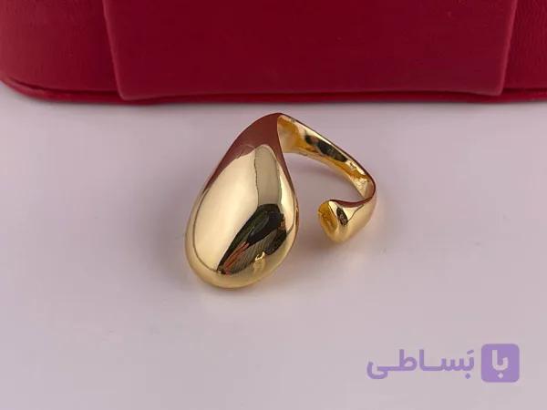 انگشتر مینیمال آبکاری نقره — تصویر 1