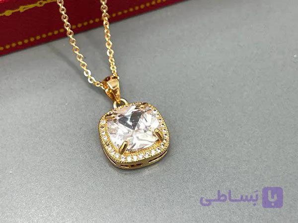 گردنبند زنانه تک نگین — تصویر 1