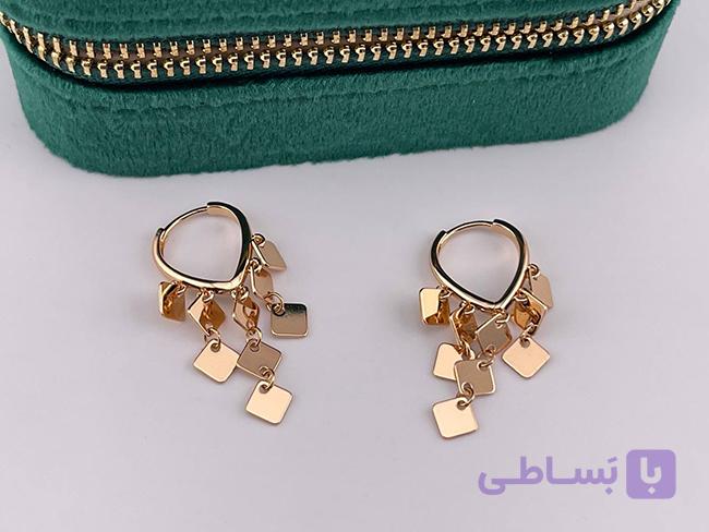 گوشواره حلقه ای طرح لوزی — تصویر 1