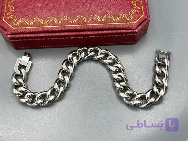 دستبند کارتیر مردانه با ضخامت 9 میل — تصویر 1