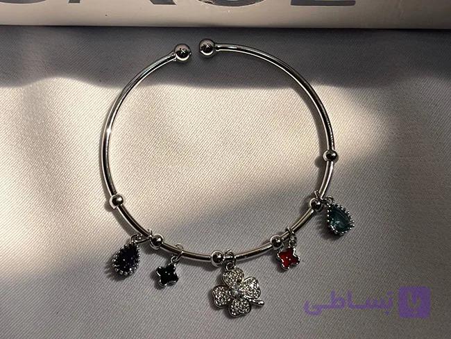 دستبند پاندورا مدل گل چهار پر — تصویر 1