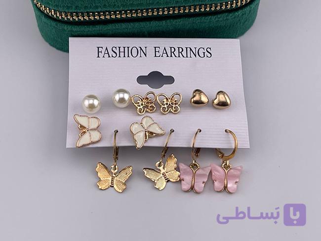 پک گوشواره پروانه رنگی — تصویر 1