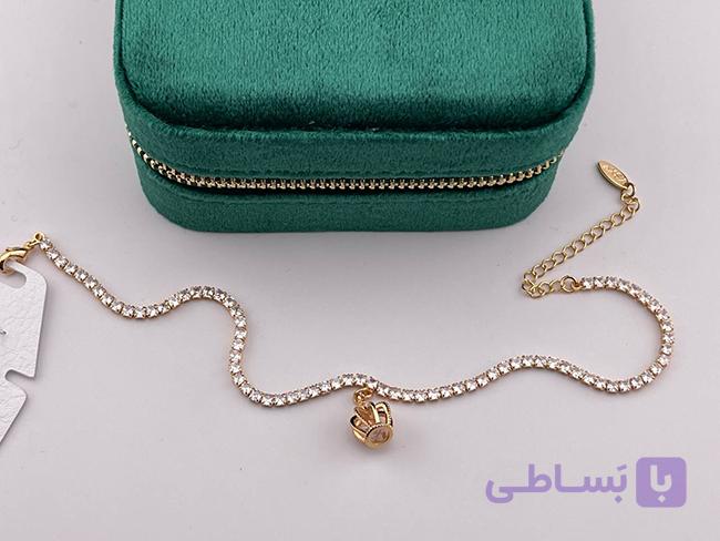پابند نگین کاری شده با آویز تاج — تصویر 1