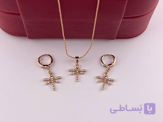 ست گردنبند و گوشواره شاپرک — تصویر 1