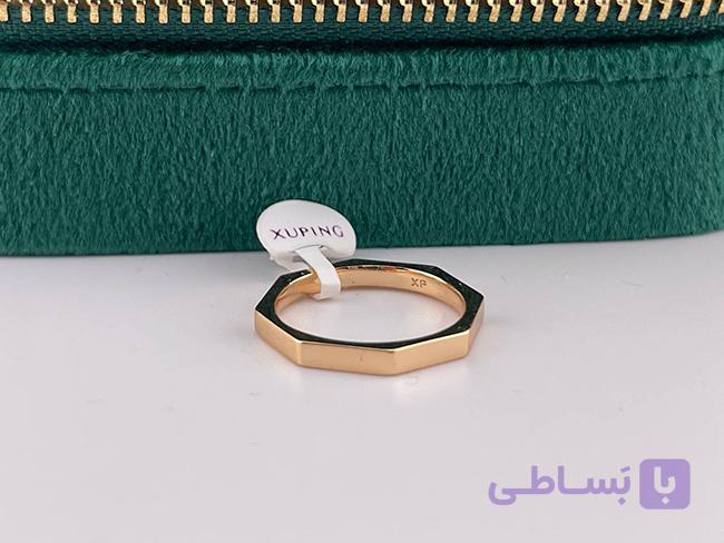 انگشتر ژوپینگ طلایی مینیمال — تصویر 1
