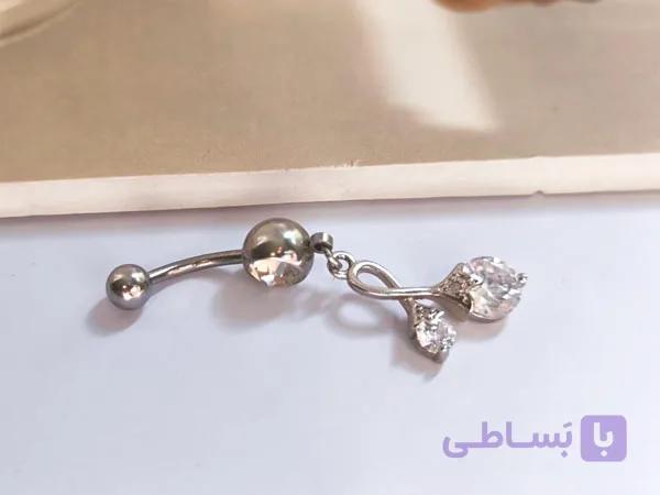 پیرسینگ ناف ضد حساسیت استیل — تصویر 1