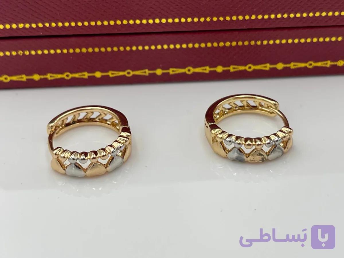 گوشواره ژوپینگ دو قلب — تصویر 1