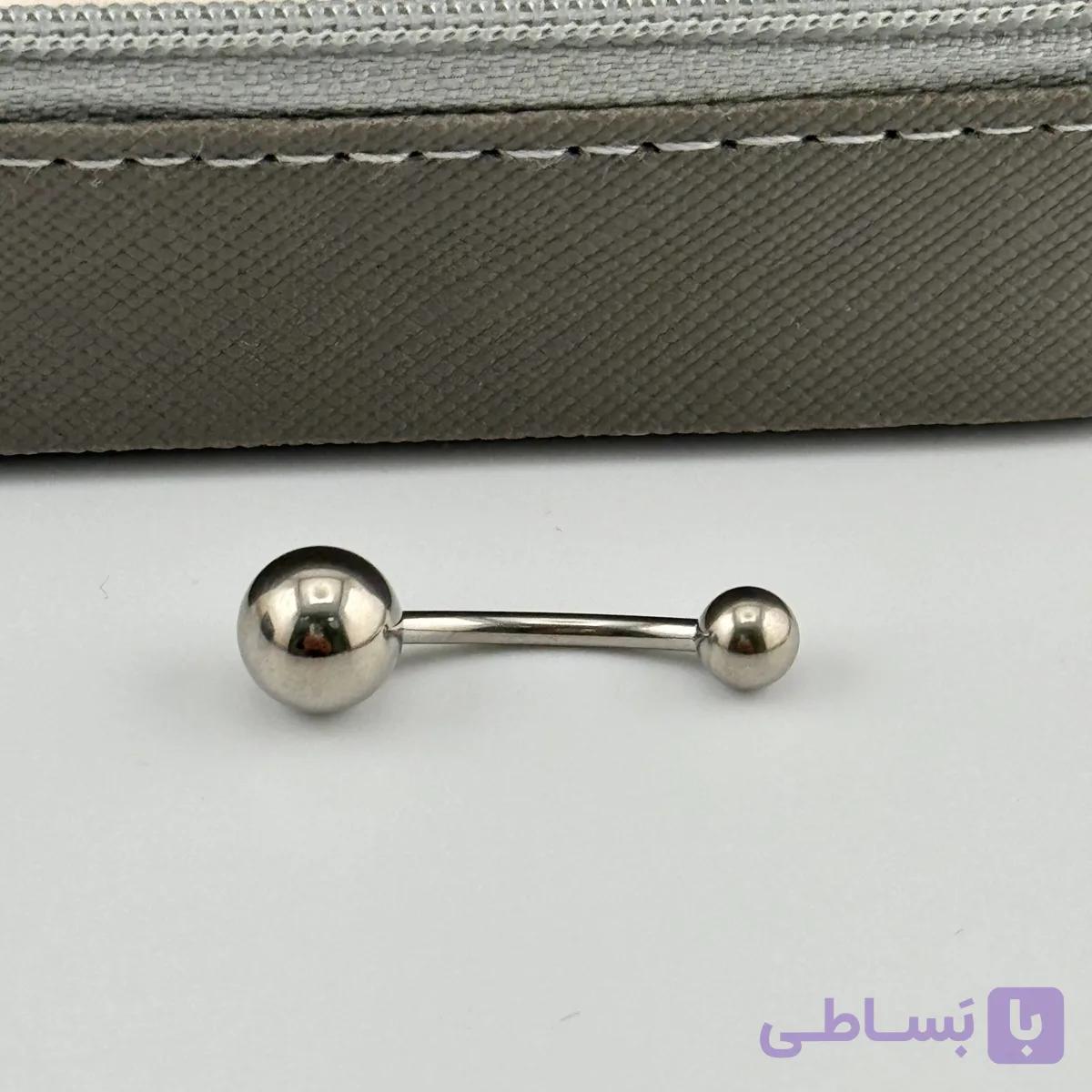 پیرسینگ ناف گوی ساده تیتانیوم — تصویر 1