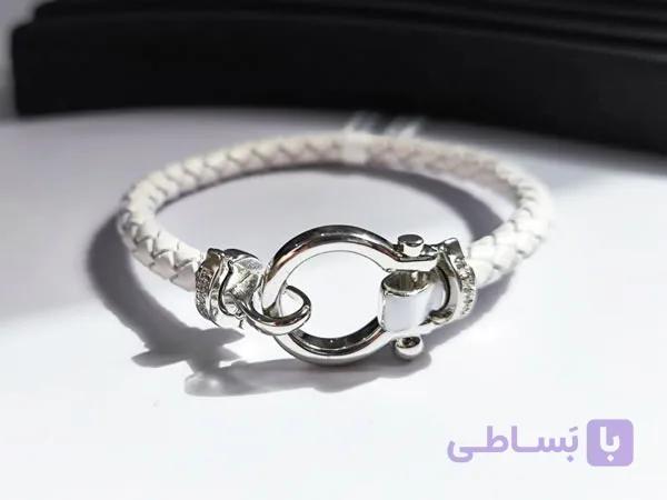 دستبند چرم امگا سفید — تصویر 1