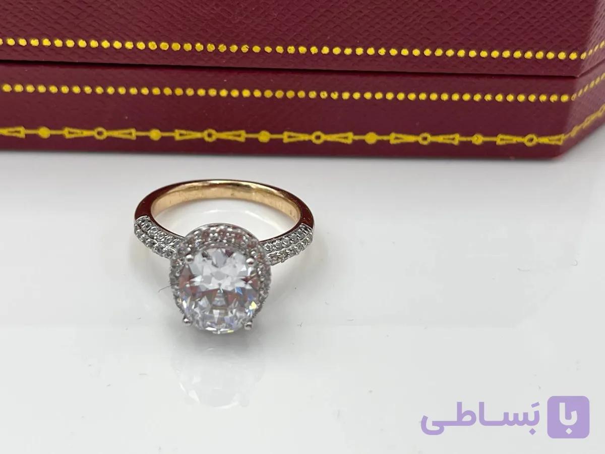 انگشتر ژوپینگ تک نگین — تصویر 1