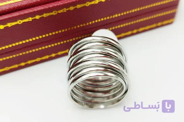 انگشتر استیل زنانه مدل فنری کد C084 — تصویر 1